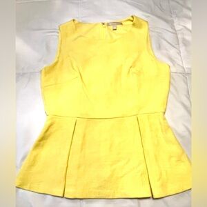 Banana Republic Yellow Peplum Top